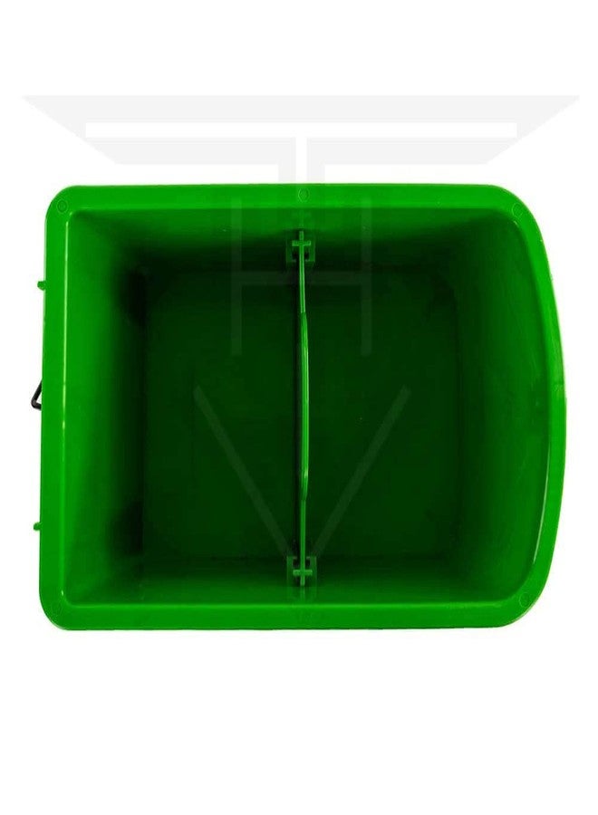 TARGET HYGIENE Down Press Single Mop Bucket Wringer Trolley (20 Litter, Green) - Image 5